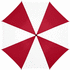 23" Barry-sateenvarjo, automaattisesti avautuva, valkoinen, punainen lisäkuva 2